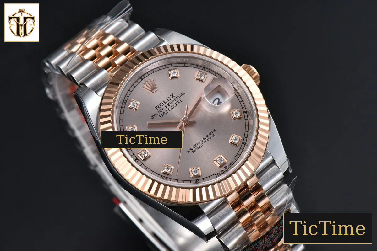 DateJust 126331 41mm Clean Factory RG/SS RG Dial Diamond Marker Jubilee Bracelet VR3235 — foto 14