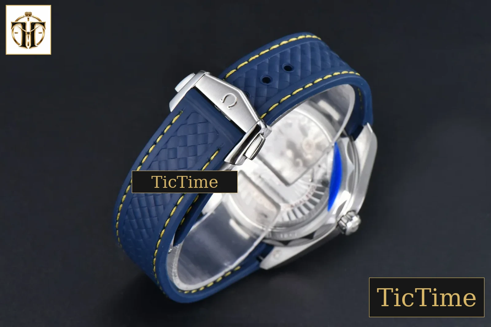 Aqua Terra 150M 41mm VSF SS Dark Blue Dial Yellow Hand Dark Blue Rubber Strap A8900 — foto 38