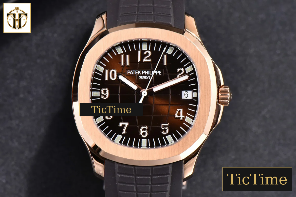 Aquanaut 5167 40mm 3KF RG Brown Dial Brown Rubber Strap V3 A330 — foto 2