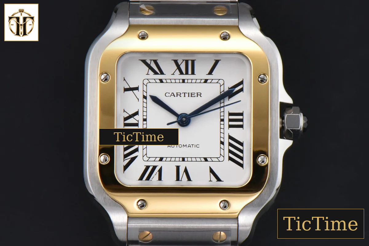 Santos de Cartier Medium 35mm BVF YG/SS White Dial YG/SS Bracelet Miyota 9039 — foto 2