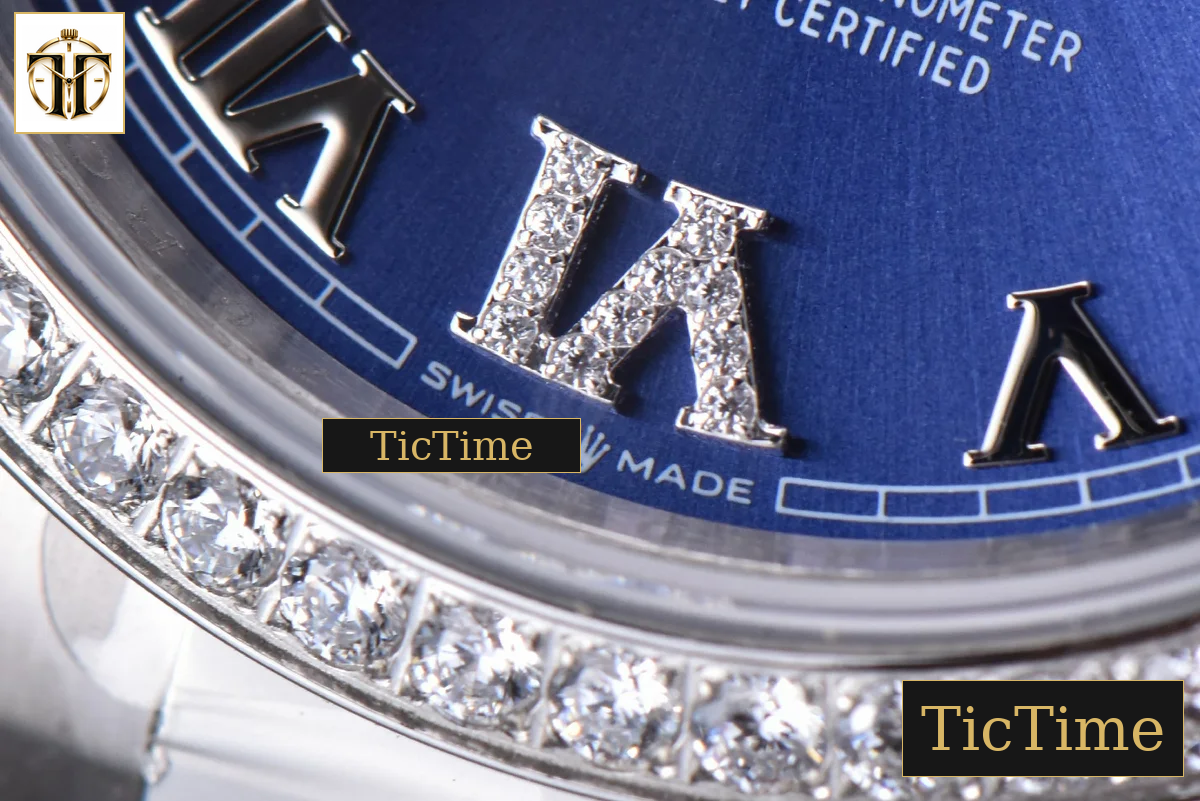 DateJust 36mm EWF SS Blue Dial Diamond Roma Marker Diamond Bezel Oyster Bracelet A3235 — foto 9