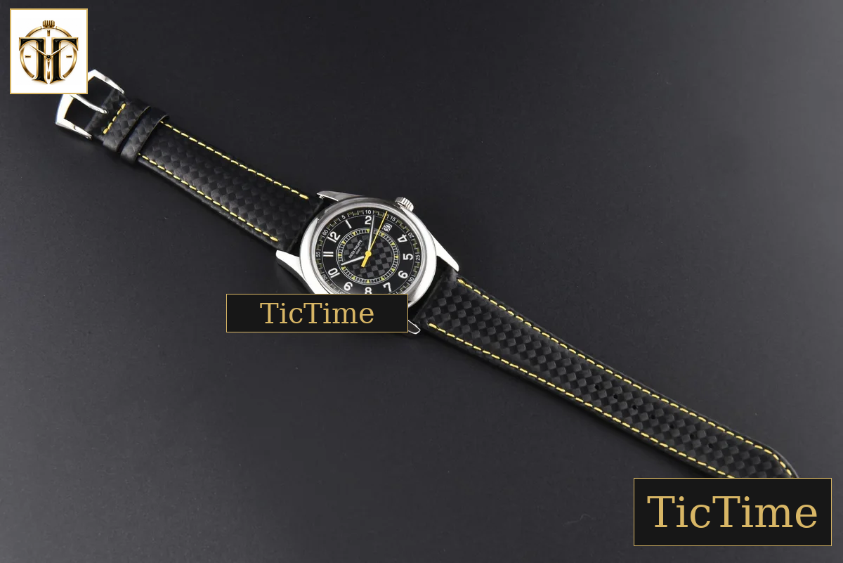 Calatrava 6007G 40mm ZF Black Dial Yellow Hand Nylon Strap 9015 — foto 32