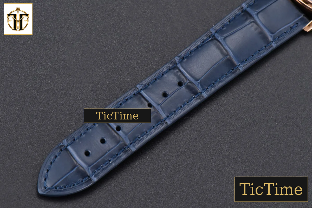 Patrimony Date 40mm ZF RG Blue Dial Blue Leather Strap Miyota 9015 — foto 22