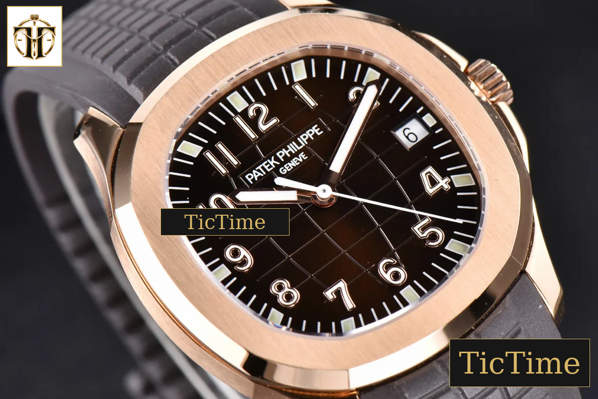 Aquanaut 5167 40mm 3KF RG Brown Dial Brown Rubber Strap V3 A330 — foto 13