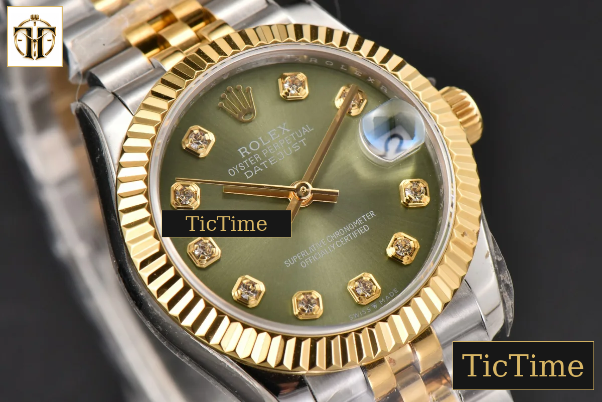 DateJust Ladies 904L 31mm WF YG/SS Green Dial Diamond Marker Jubilee Bracelet A2671 — foto 12