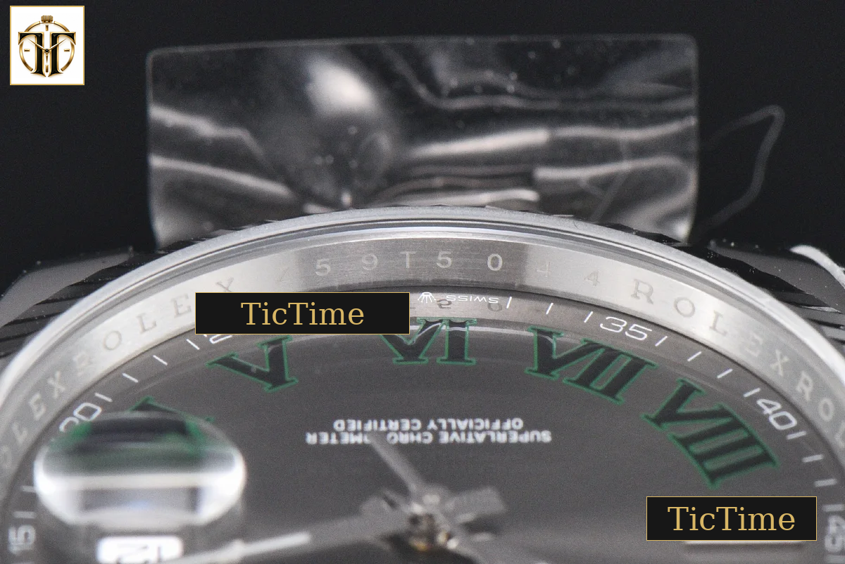 DateJust Wimbledon 126334 41mm VF Gray Dial Green Roma Marker Oyster Bracelet DD3235 — foto 14