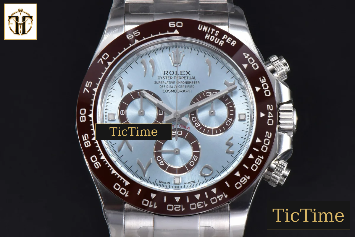 Daytona 116506 40mm Clean Factory Ice Blue Dial Arabic Markers SS Bracelet SA4130 — foto 2
