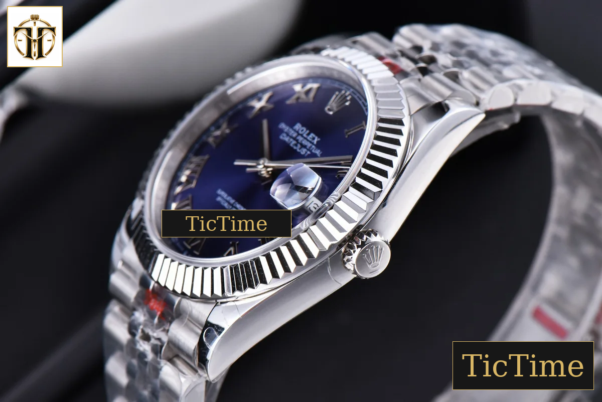 Datejust 41mm GMF SS Blue Dial Roma Marker Fluted Bezel Jubille Bracelet VR3235 — foto 14