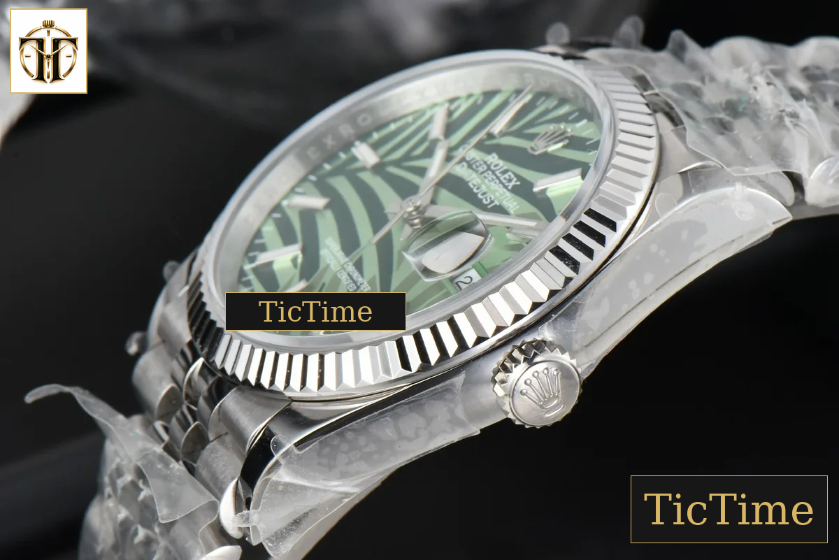 DateJust 36mm BPF Green Plam Dial Jubilee Bracelet A2824 — foto 10