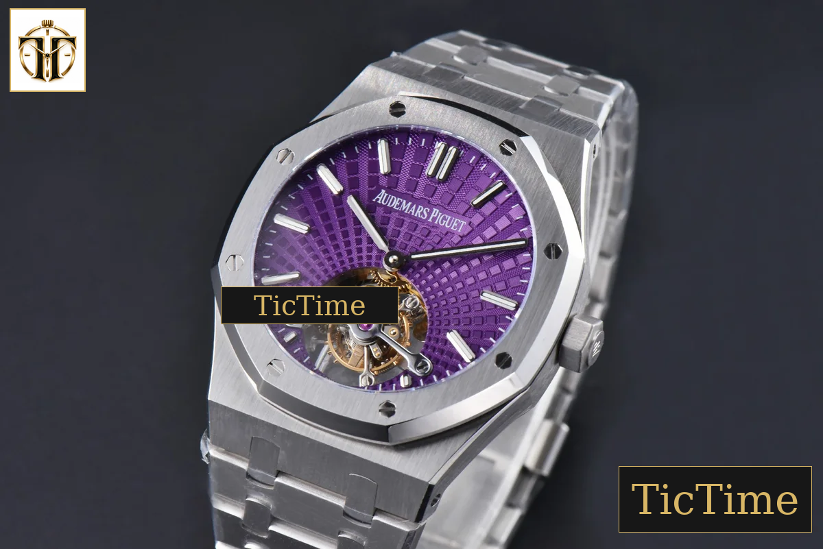 Royal Oak Tourbillon 41mm R8F SS Purple Dial SS Bracelet Flying Tourb V2 — foto 4