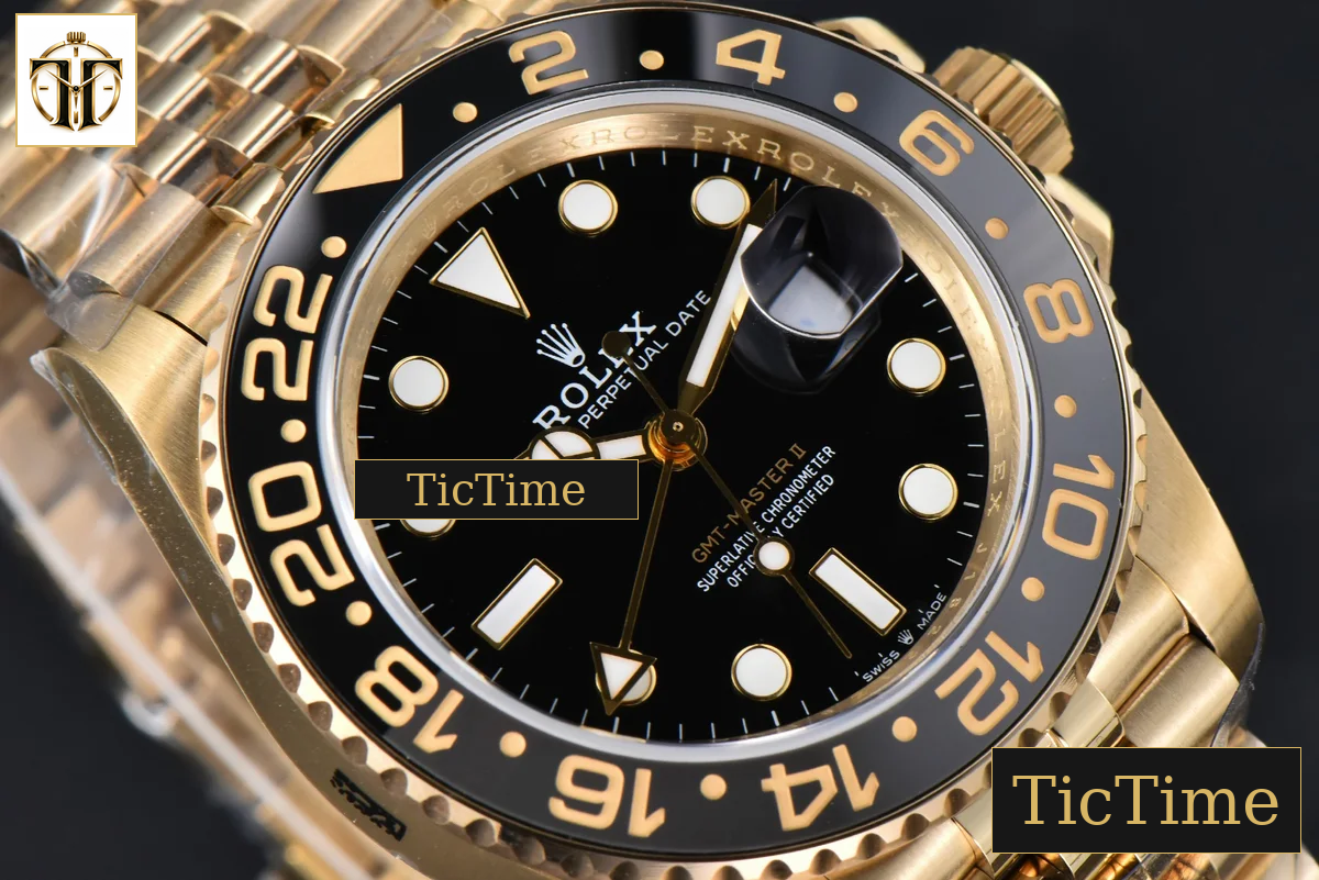 GMT Master II 904L 126718 40mm GMF YG Black Dial YG Jubilee Bracelet SH3285 — foto 15