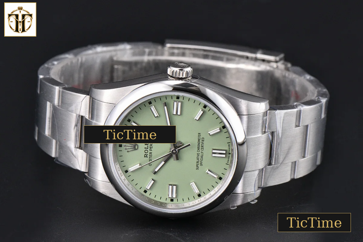 Oyster Perpetual 316L Pistachio 126000 36mm BPF Green Dial SS Bracelet SH3132 — foto 15