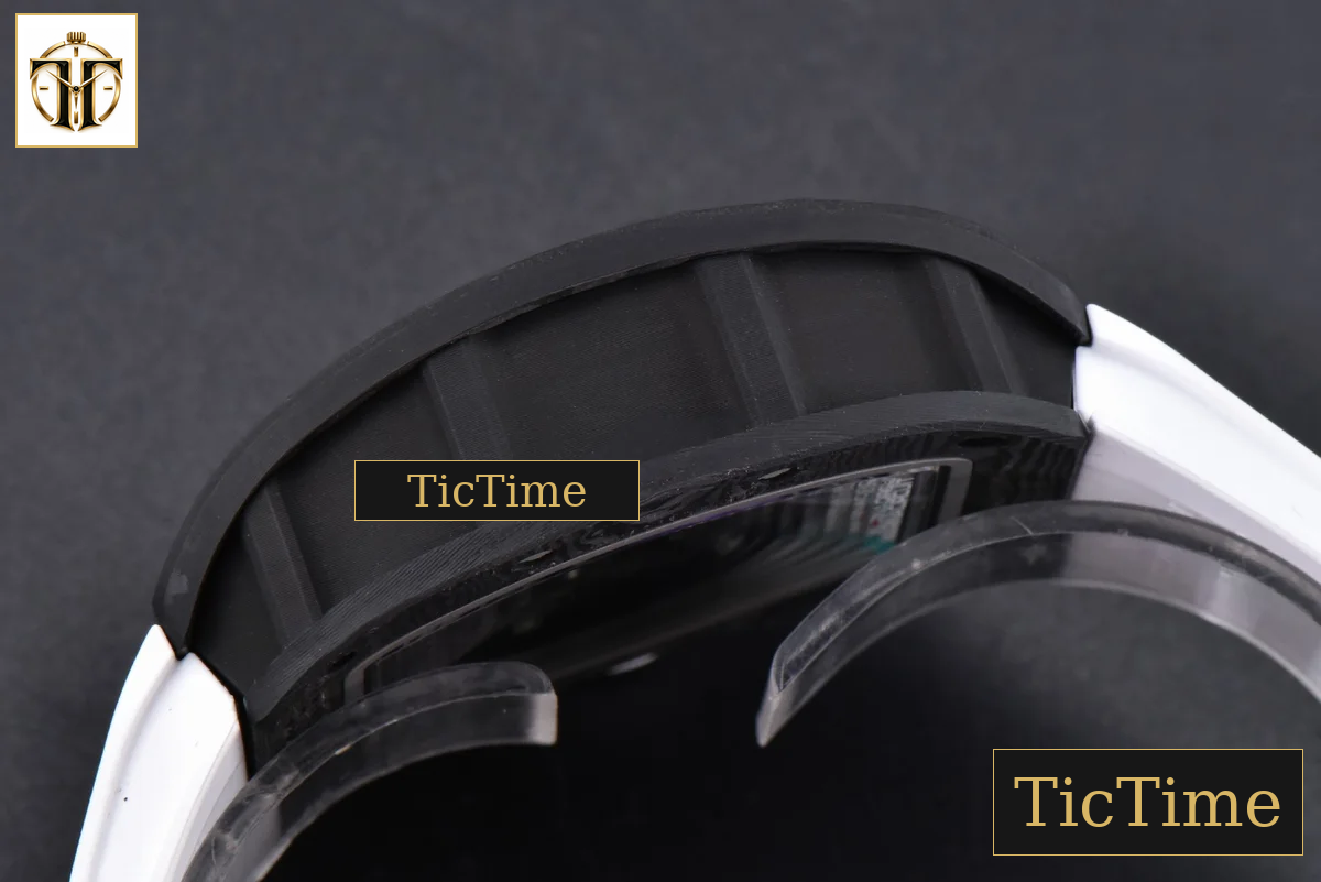 NTPT RM055 43mm ZF Blue Bezel White Crown White Rubber Strap V6 RMUL2 — foto 15