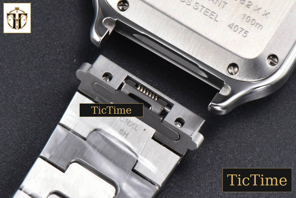 Santos de Cartier Medium 35mm BVF SS Blue Dial SS Bracelet Miyota 9039 — foto 18