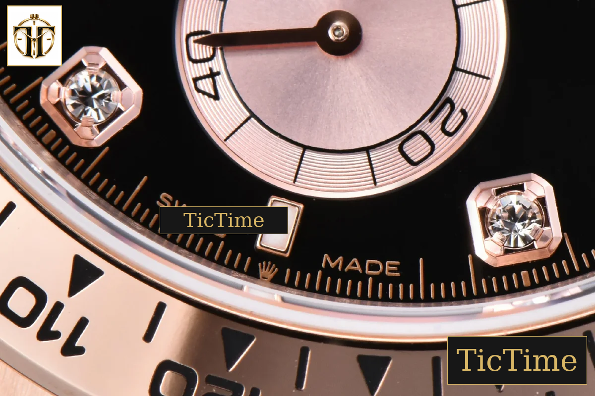 Daytona 904L 126515 40mm BPF RG Black Dial RG Subdial Diamond Marker RG Bracelet SH4131 — foto 9