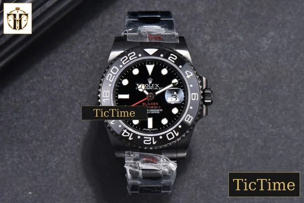 Foto frontal — Blaken Submariner LN 116610 IPKF Red Hand PVD Bracelet A2836