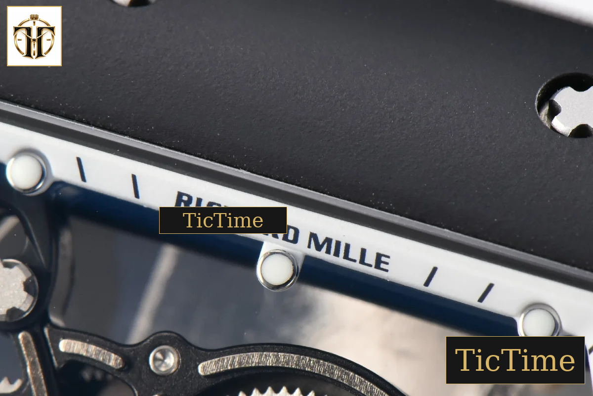 RM055 42.7mm BBRF Black NTPT White Skeleton Dial White Rubber Strap RMUL2 — foto 6