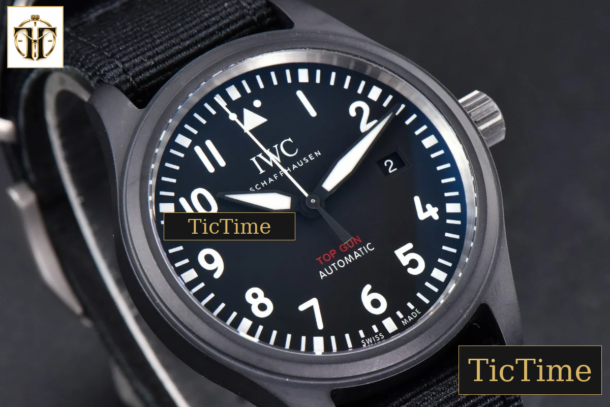 Pilot Top Gun IW326901 41mm ZF Black Ceramic Black Nylon Strap A32111 — foto 13