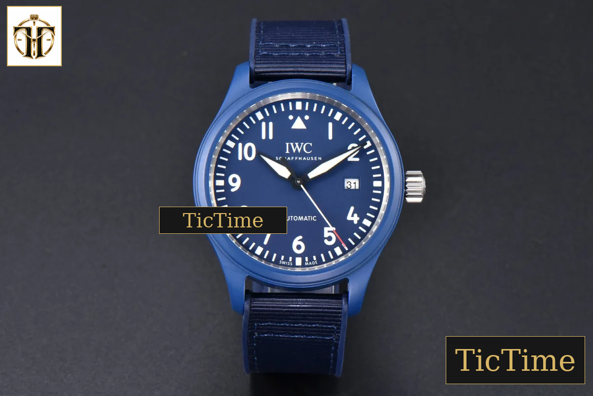 Pilot Laureus IW328101 41mm ZF Blue Ceramic Blue Nylon Strap A32111 — foto 2