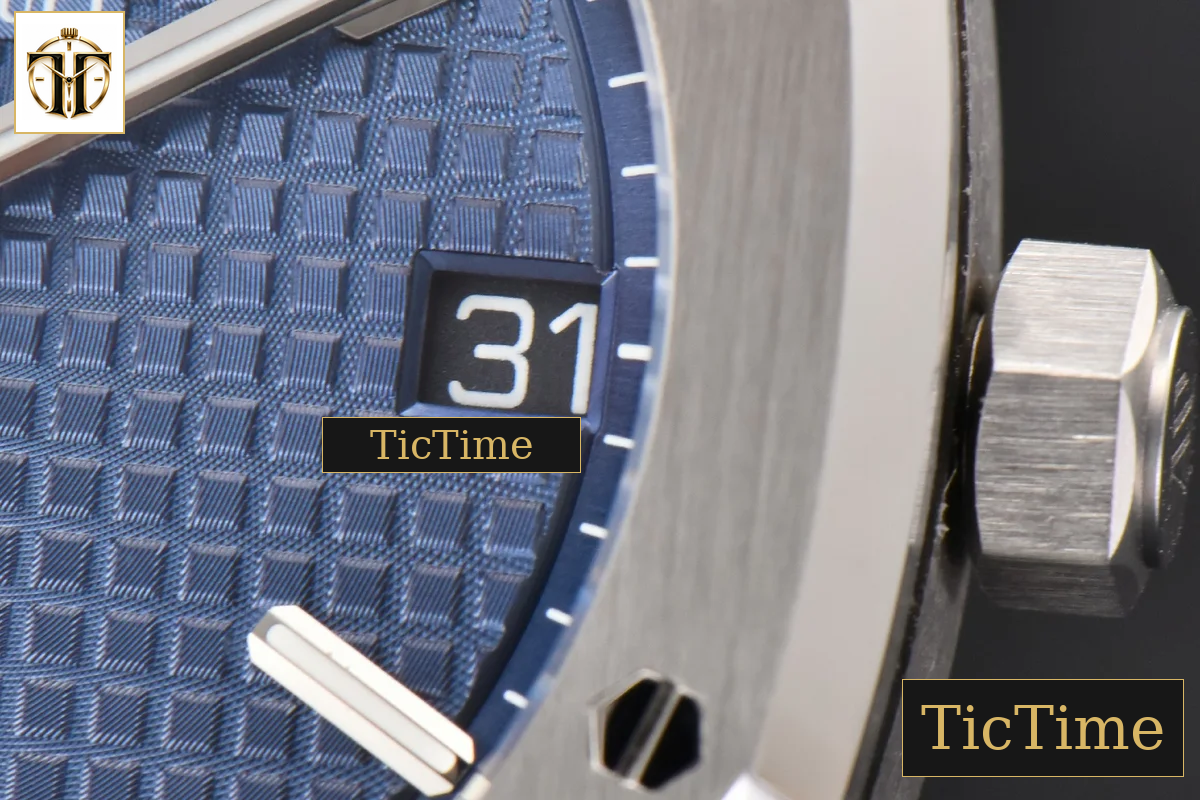 Royal Oak 15500 41mm ZF Blue Textured Dial SS Bracelet (V2 free sprung ) A4302 — foto 7