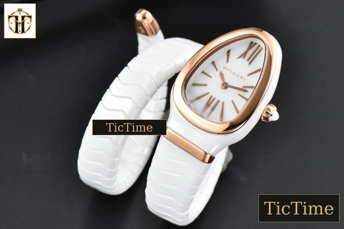 Serpenti Spiga 35mm BVF RG White Ceramic White Dial Quartz — foto 3