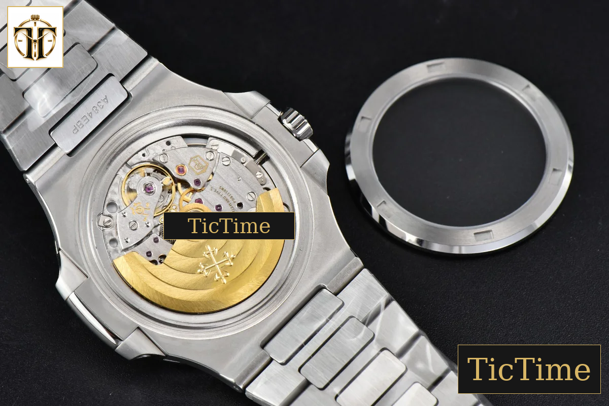 Nautilus 5711 40mm 3KF Diamond Bezel Green Dial SS Bracelet A324SC — foto 22