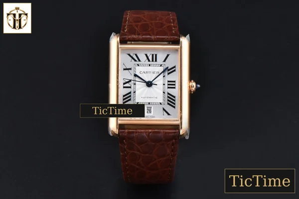 Foto frontal — Tank Solo XL Automatic 31mm x 41mm AF RG Brown Leather Strap 9015