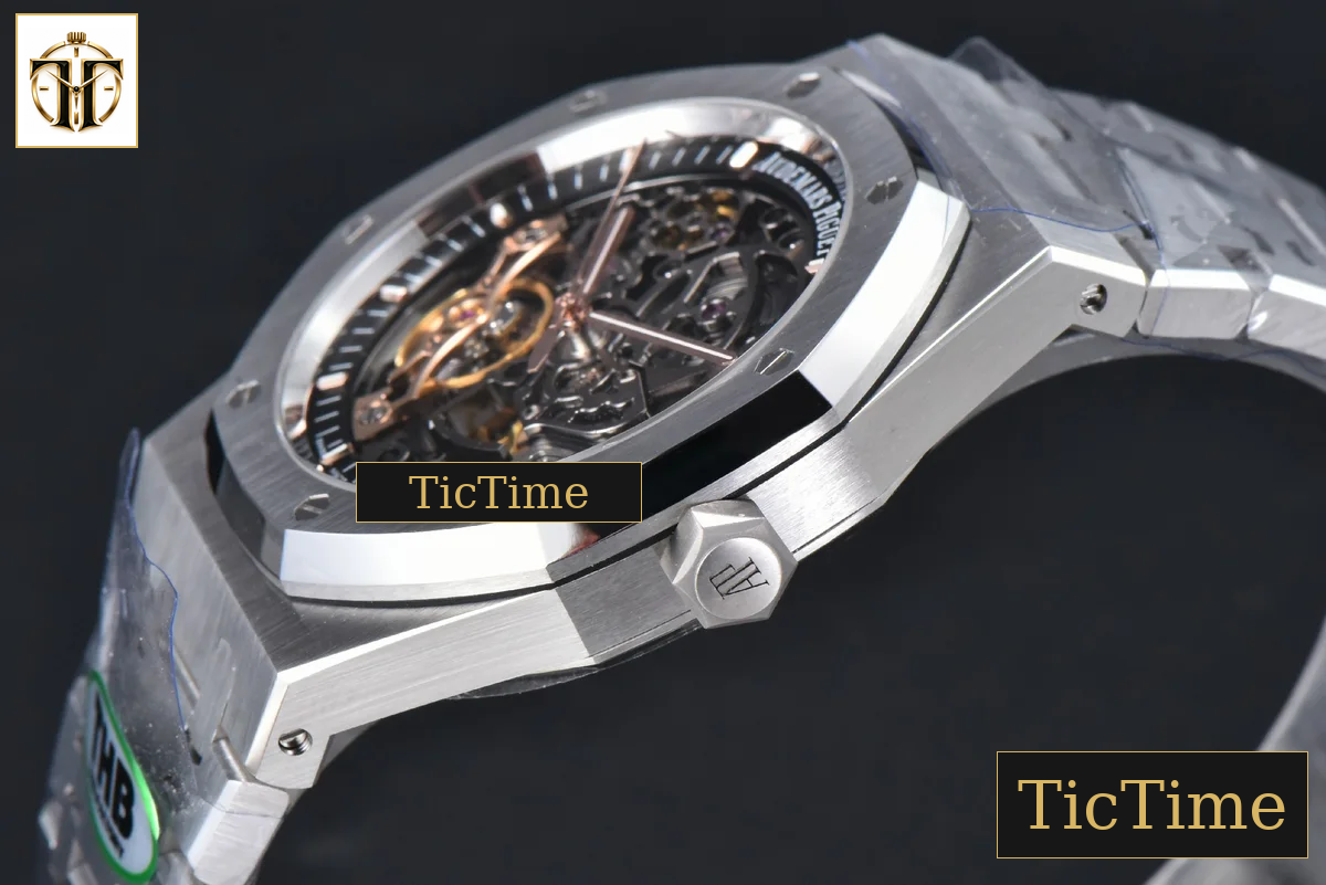 Royal Oak 15407 41mm THBF White SS Skeleton Dial White SS Bracelet SA3132 — foto 11