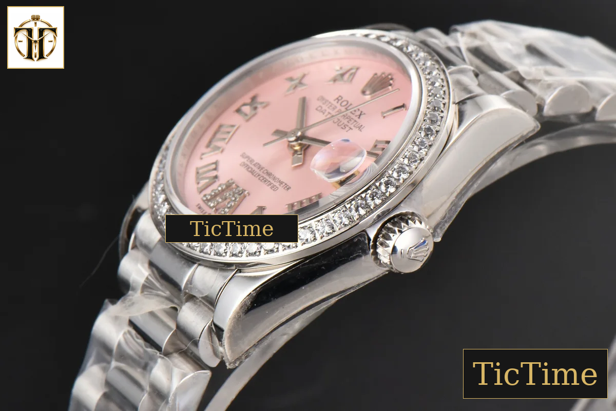 DateJust Ladies 904L 31mm WF Diamond Pink Dial Roma Marker Oyster Bracelet A2671 — foto 11