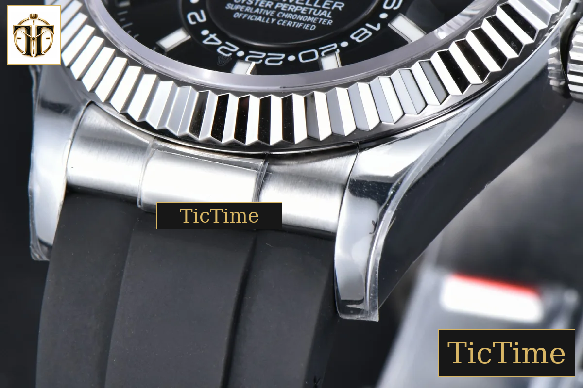 Sky-Dweller 336239 42mm ZF SS Black Dial Rubber Oysterflex Strap (Tungsten) — foto 10