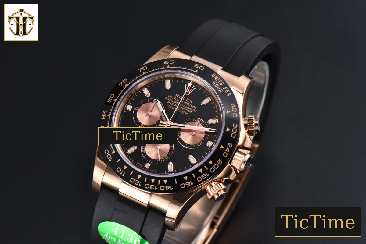 Daytona 116515 APSF RG Black Dial Ceramic Bezel Lume Marker Oysterflex Strap Tungsten Version SH4130 — foto 5