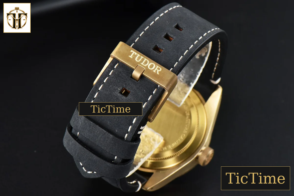 Heritage Black Bay 43mm XF Bronze Gray RG Black Dial Leather Strap V3 A5612 — foto 13