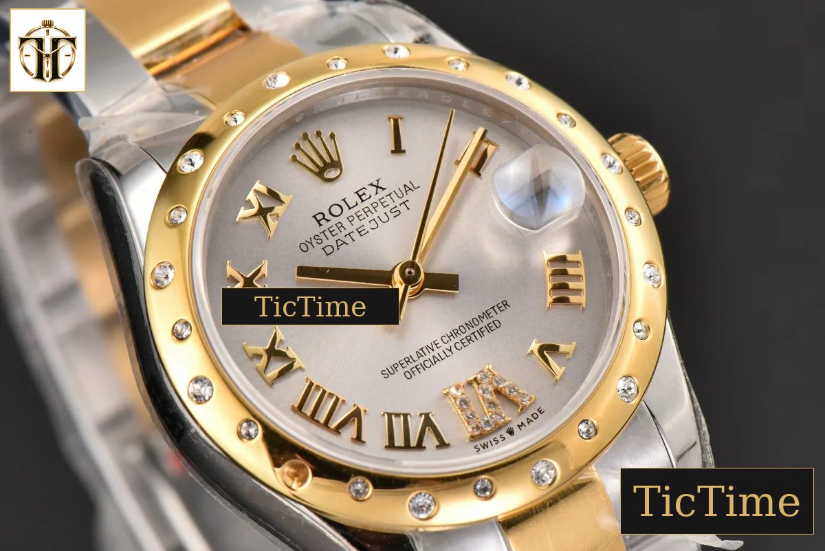 DateJust Ladies 904L 31mm WF YG/SS Diamond Smooth White Dial Roma Marker Oyster Bracelet A2671 — foto 12