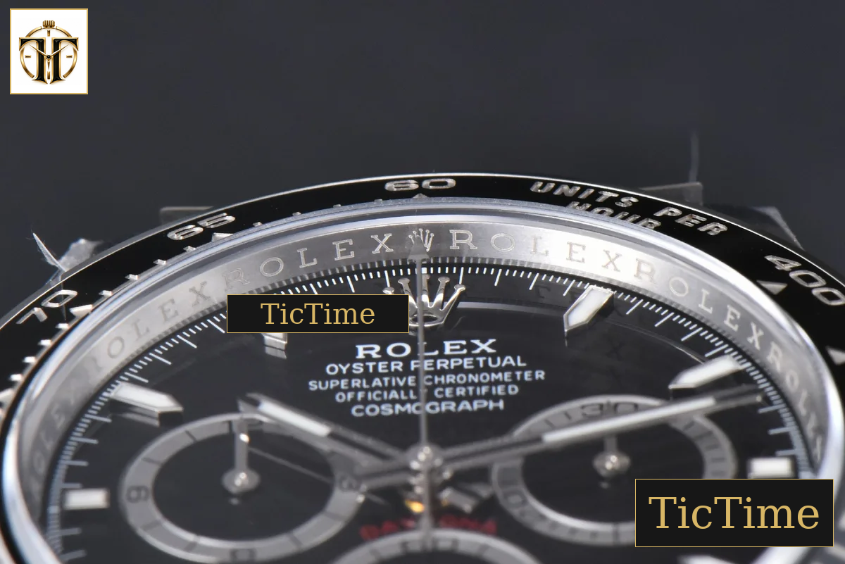 Daytona 904L 126500 40mm Clean Factory Black Dial Black Bezel SS Bracelet DD4131 — foto 13
