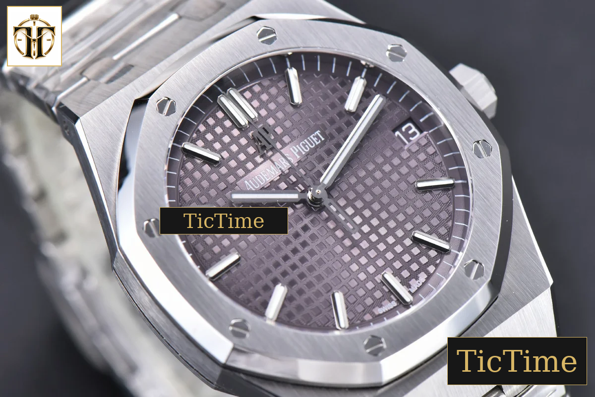 Royal Oak 15500 41mm OMF Gray Textured Dial SS Bracelet V2 Miyota 9015 — foto 9