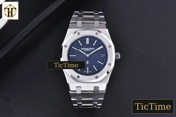 Foto frontal — Royal Oak 15202 39mm XF Blue Textured Dial SS Bracelet A2121