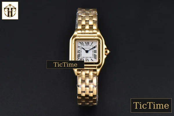 Foto frontal — Panthère 22mm AF YG White Dial YG Bracelet Ronda Quartz