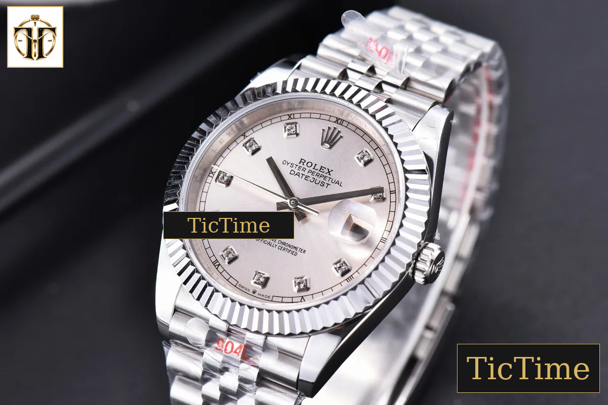 Datejust 41mm GMF SS Silver Dial Diamond Marker Fluted Bezel Jubille Bracelet VR3235 — foto 5