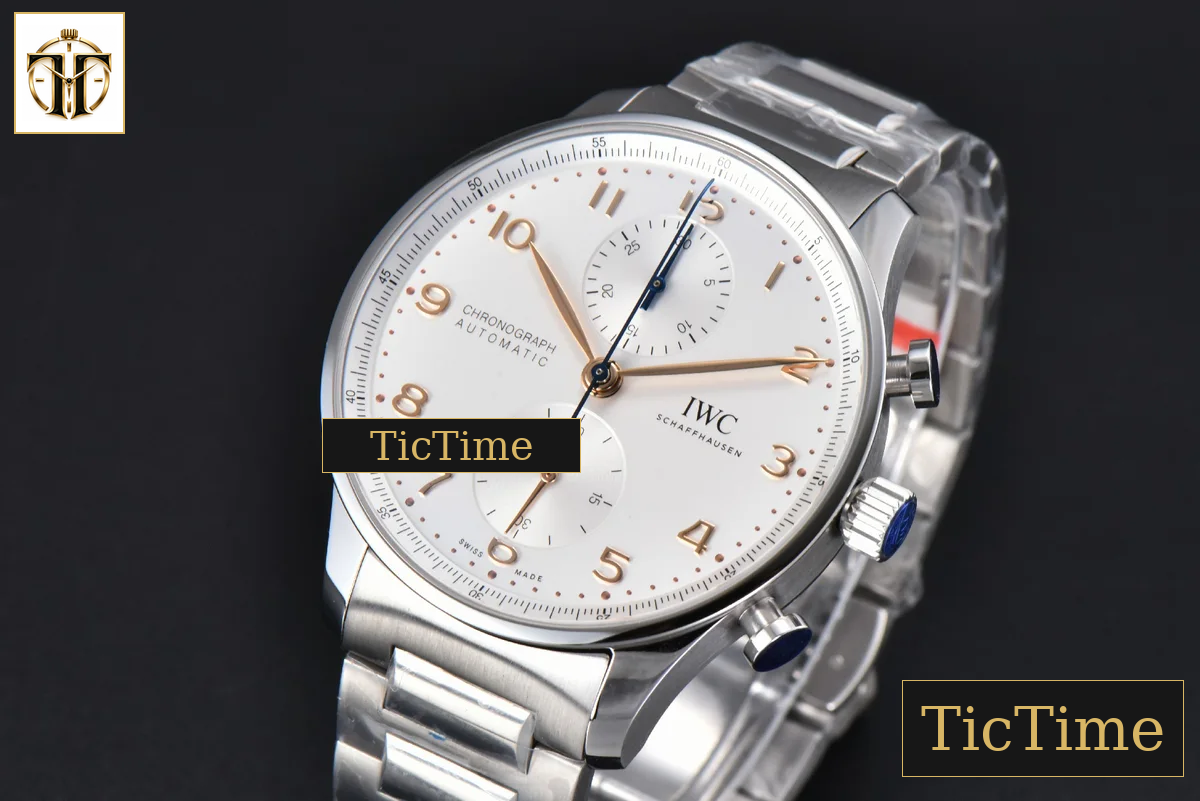 Portuguese IW371604 41mm ZF White Dial RG Markers SS Bracelet A96355 — foto 4