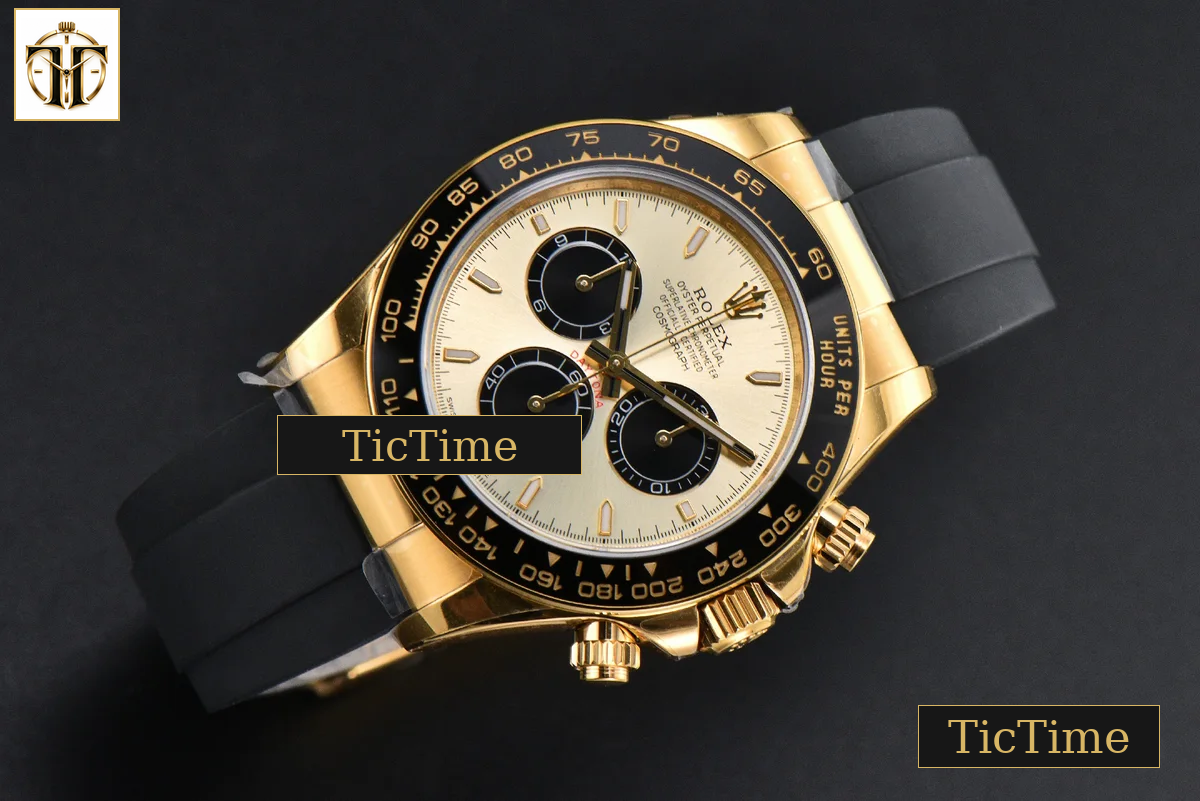 Daytona UFO 126518 40mm UF YG Black Subdial Oysterflex Strap (Free Sprung) UF4131 — foto 3