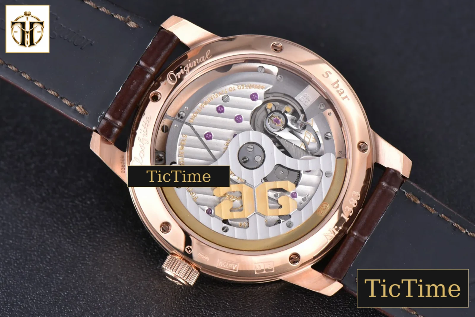 Excellence Panorama Date Moonphase 40mm V9F RG White Dial Brown Leather Strap A100 — foto 17