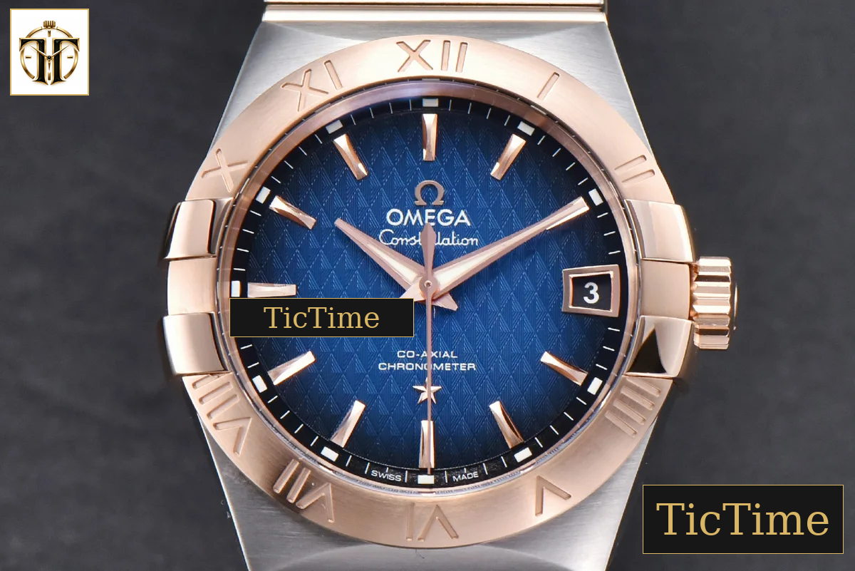 Constellation 38mm VSF RG/SS Blue Textured Dial RG/SS Bracelet A8500 — foto 2