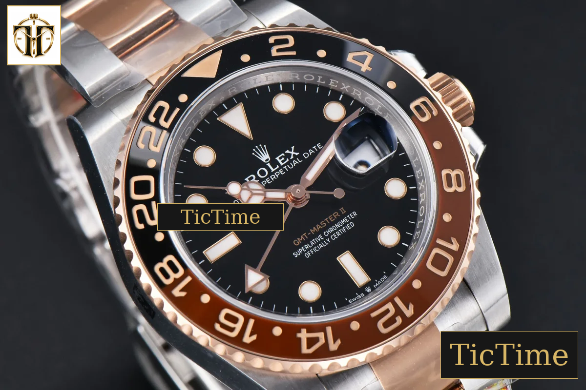 GMT-Master II CHNR 126711 40mm Clean Factory RG/SS Black/Brown Ceramic Oyster Bracelet DD3285 — foto 12
