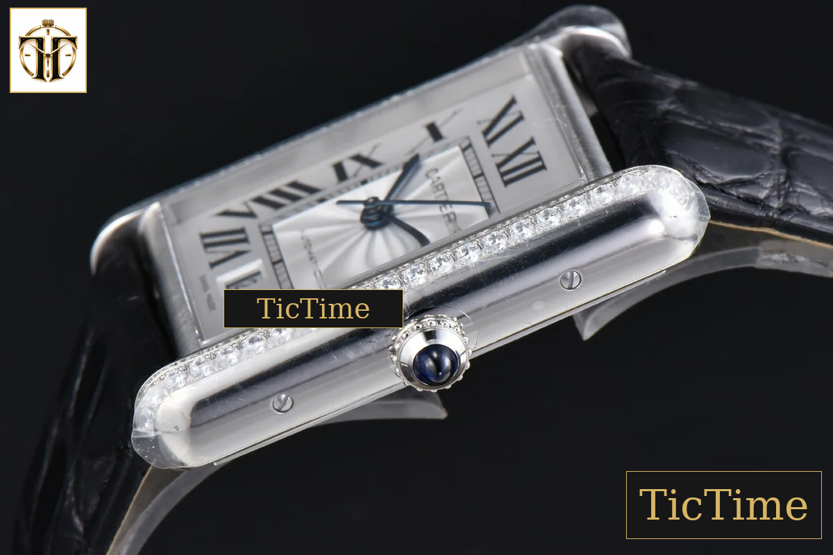 Tank Solo XL Automatic 31mm x 41mm AF SS Diamond Black Croc Textured Leather Strap 9015 — foto 9