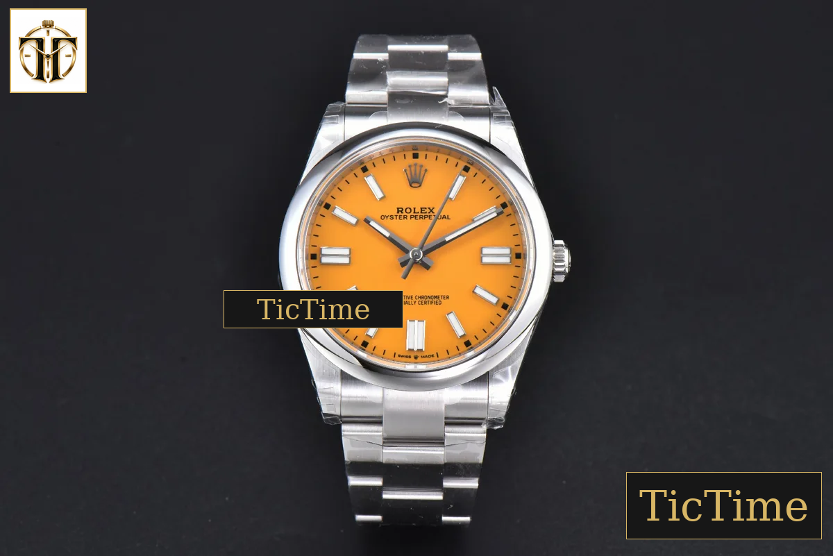 Oyster Perpetual 904L 124300 41mm VSF Yellow Dial Oyster Bracelet VS3235 — foto 3