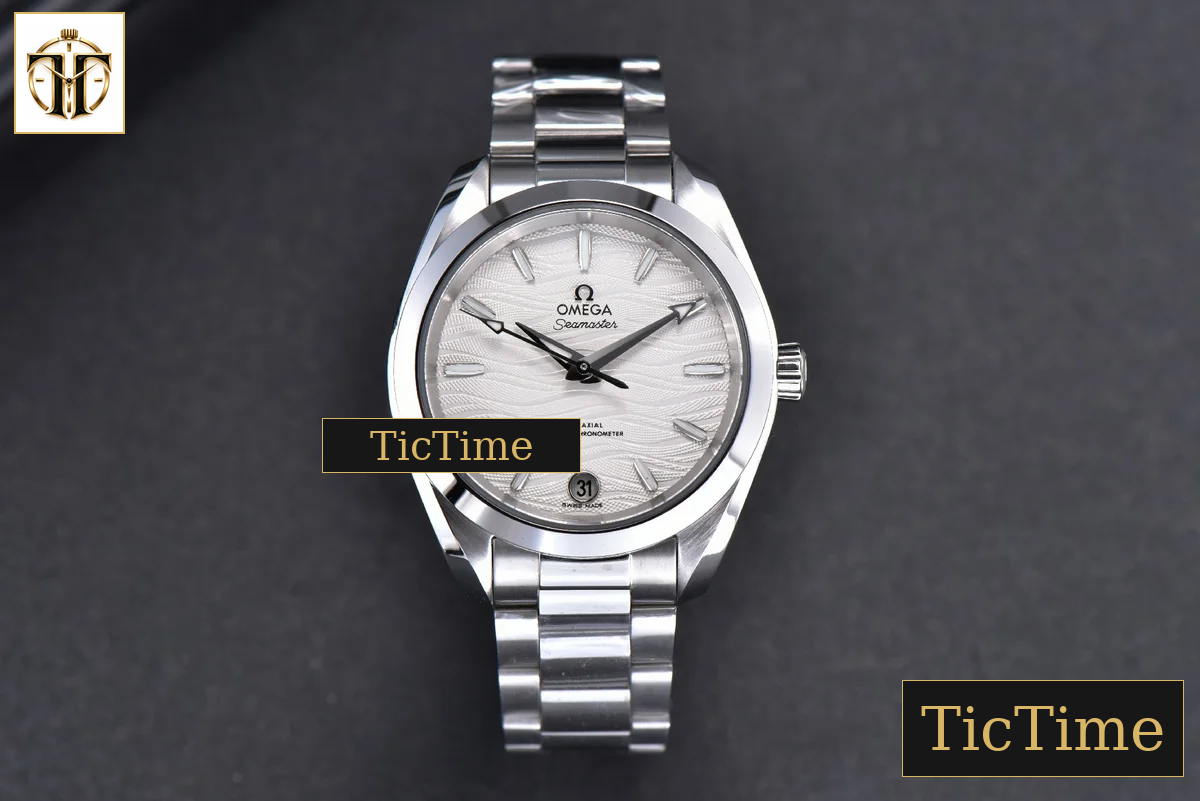 Aqua Terra 150M Ladies 34mm VSF White Wave Dial Silver Marker SS Bracelet A8800 — foto 3