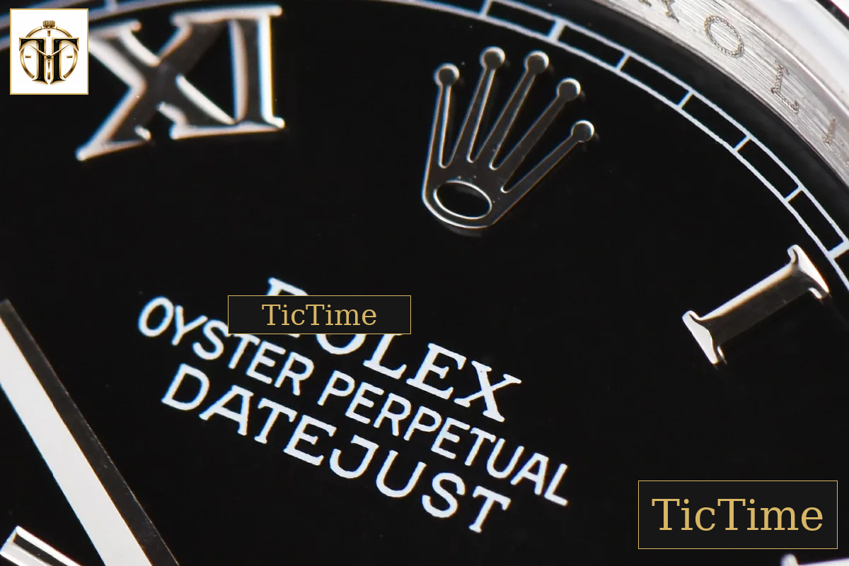 DateJust 36mm GMF SS Smooth Bezel Black Dial Roma Marker Oyster Bracelet VR3235 — foto 5