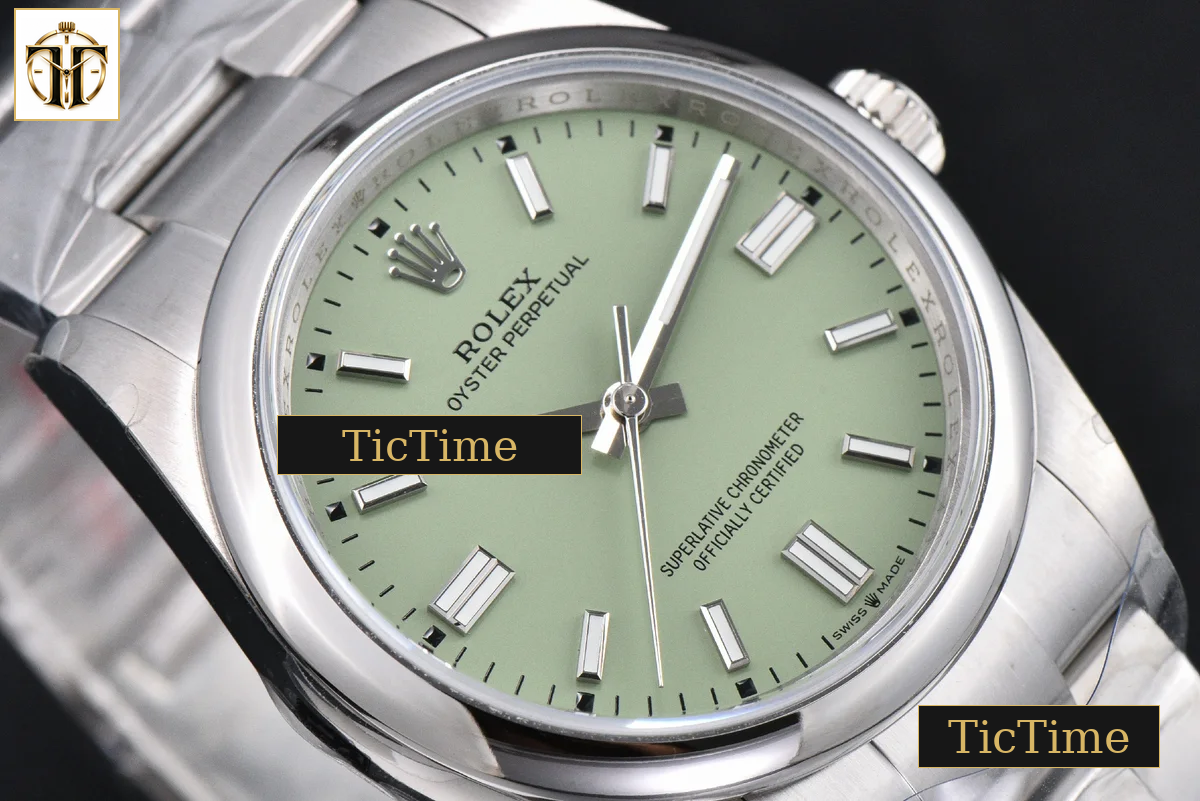 Oyster Perpetual 316L Pistachio 126000 36mm BPF Green Dial SS Bracelet SH3132 — foto 14