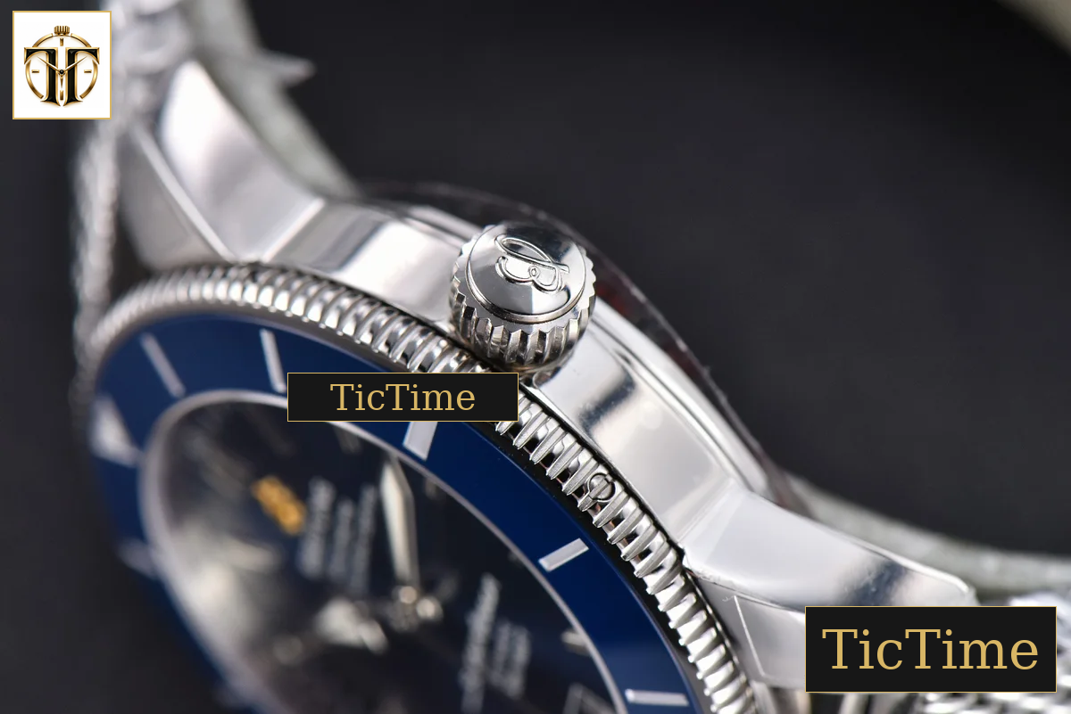 SuperOcean Heritage II 42mm GF Blue Dial Blue Bezel SS bracelet A2824 — foto 12