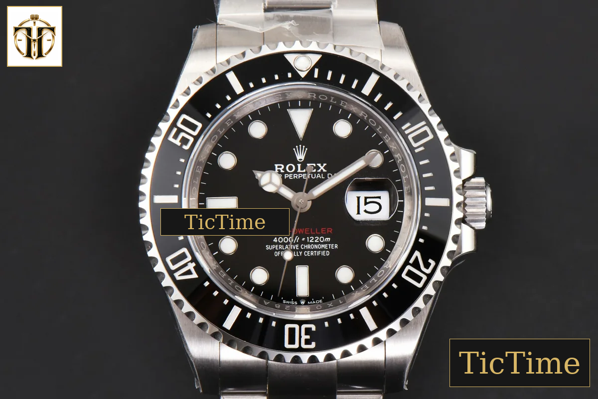 Sea-Dweller 126600 43mm VSF Black Ceramic ‘Red Text’ SS Bracelet VS3235 — foto 2